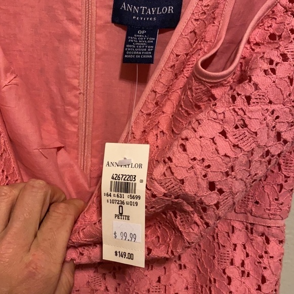 Ann Taylor | Pink Floral Sleeveless Midi Dress | NWT - Picture 4 of 9